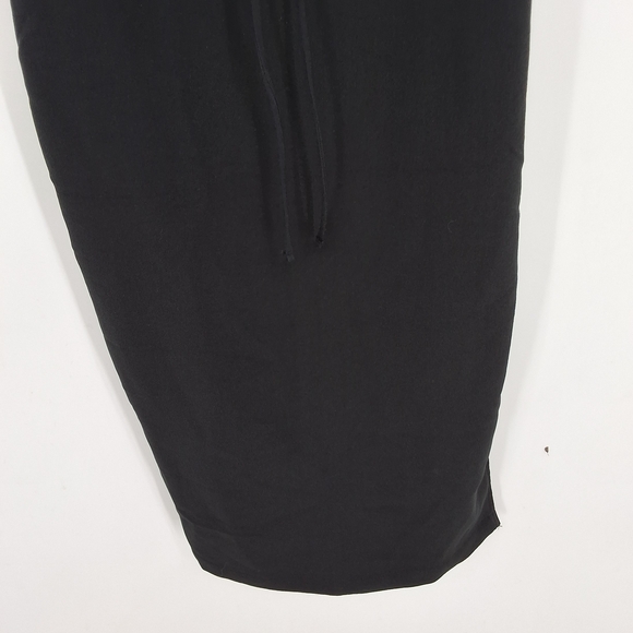 Abercrombie & Fitch Black Midi Dress with Tie Detail - Picture 3 of 7